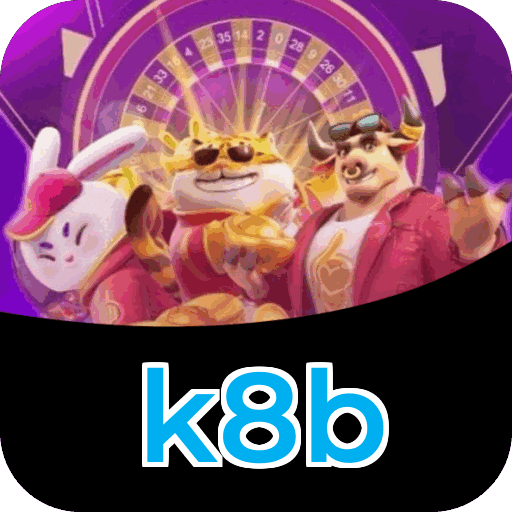 Plataforma k8b mostrando interface moderna, jogos certificados e recursos de segurança licenciados