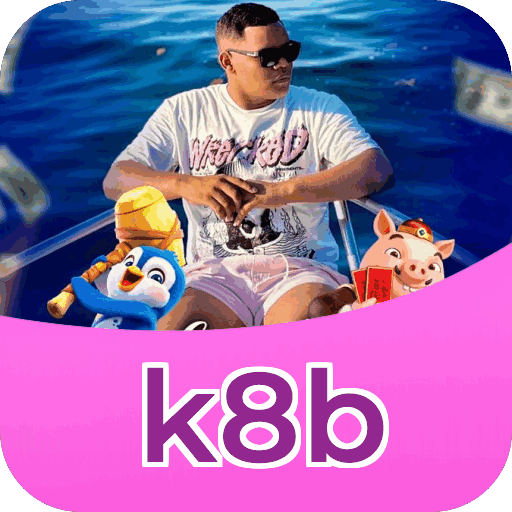 Interface do aplicativo k8b mostrando jogos disponíveis no iOS e Android